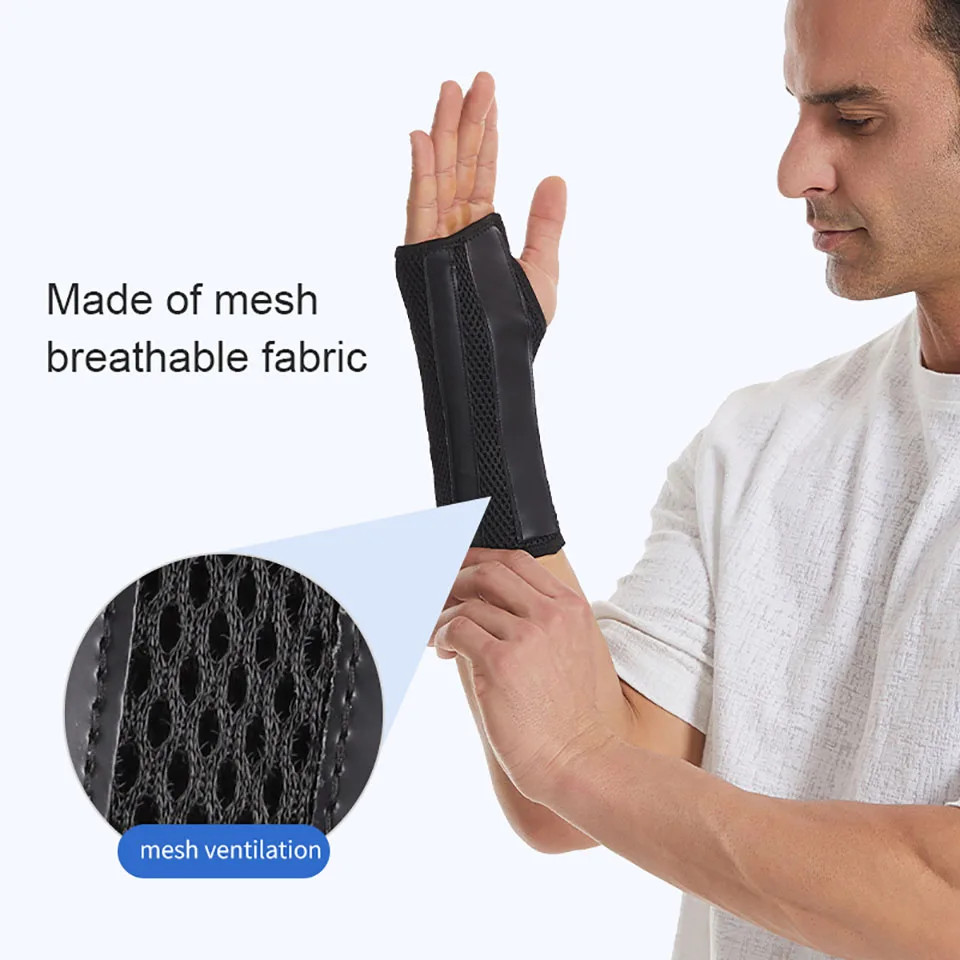 GOBYGO 1Pcs Knob Wrist Guard Removable Steel Plate Tendon Sheath Comfort Wrist B