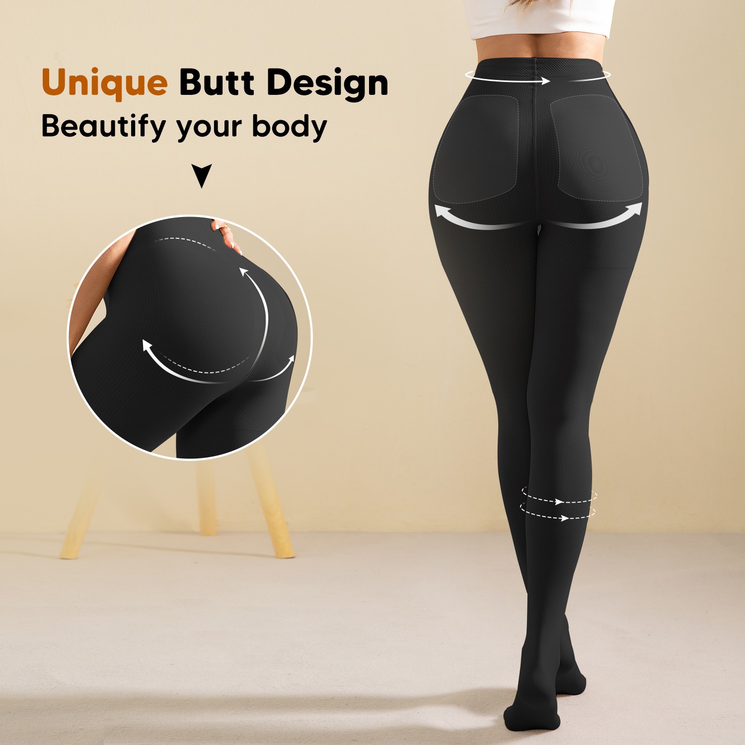 Pantyhose Compression Stockings Support Fashion Women High Leg Slimming Hip Up