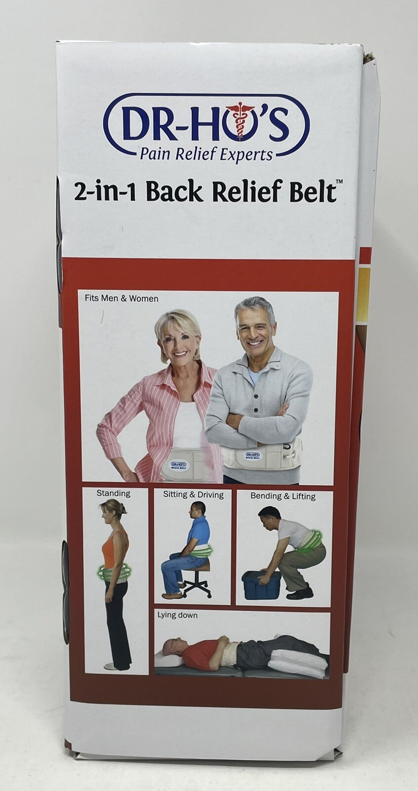DR-HO’S Beige Adjustable Stretch Compression 2In1 Back Pain Relief Belt Size A/B