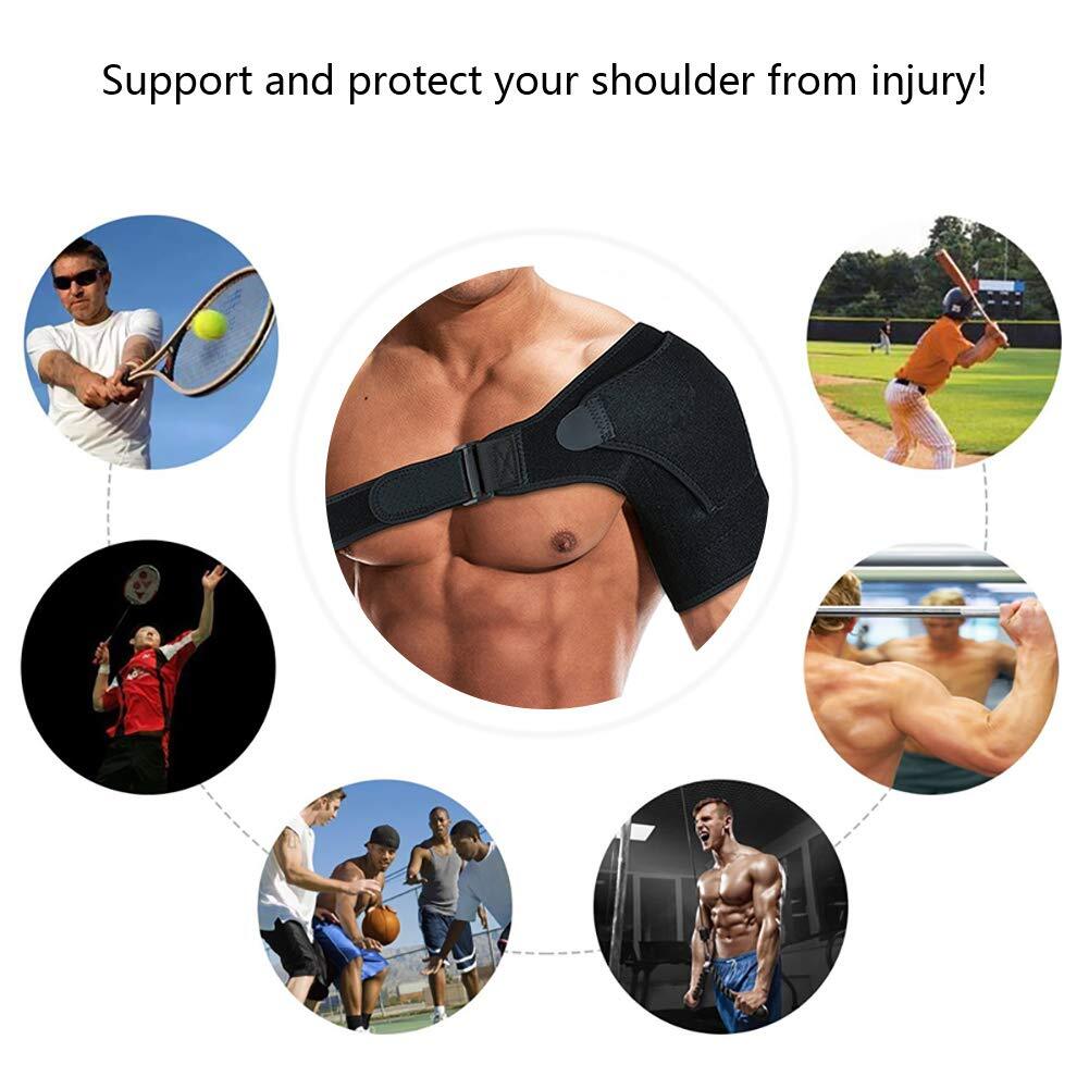 Adjustable Shoulder Support Brace Pressure Pad Torn Rotator Cuff Pain Relief