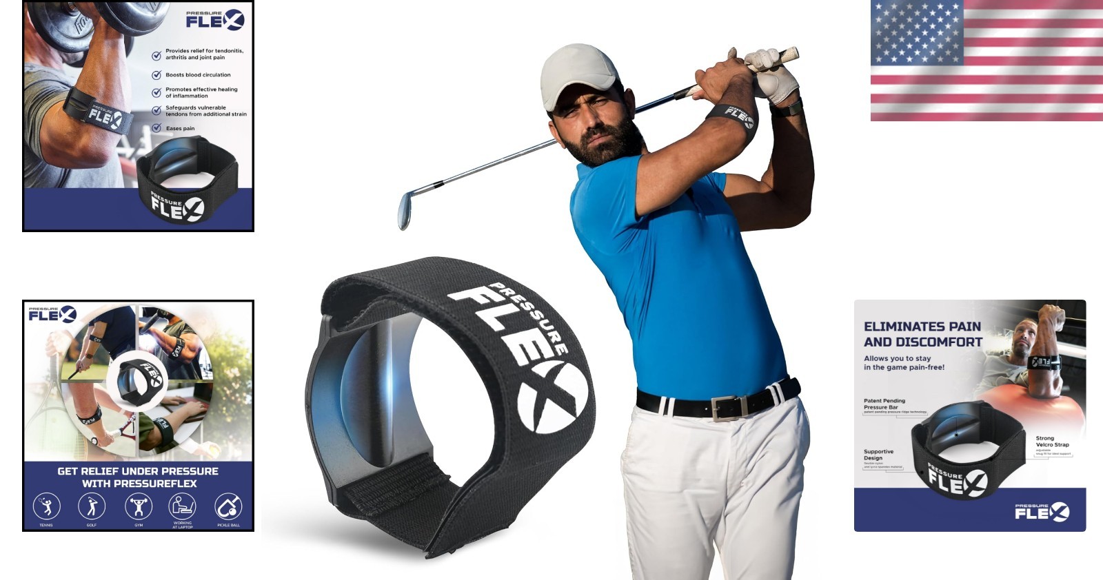 Customizable Forearm Compression Arm Band for Quick Recovery – Men’s Elbow Brace