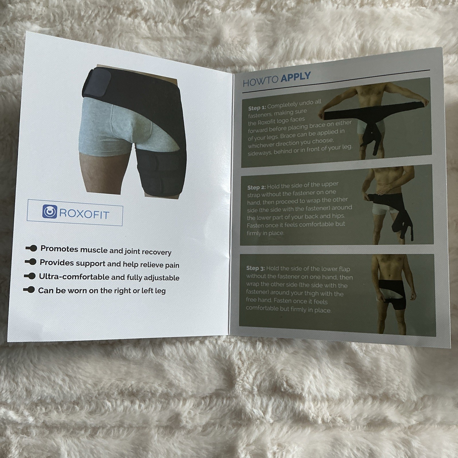 Roxofit Hip Support Wrap Brace for Sciatica Pain – Size Small Right Side