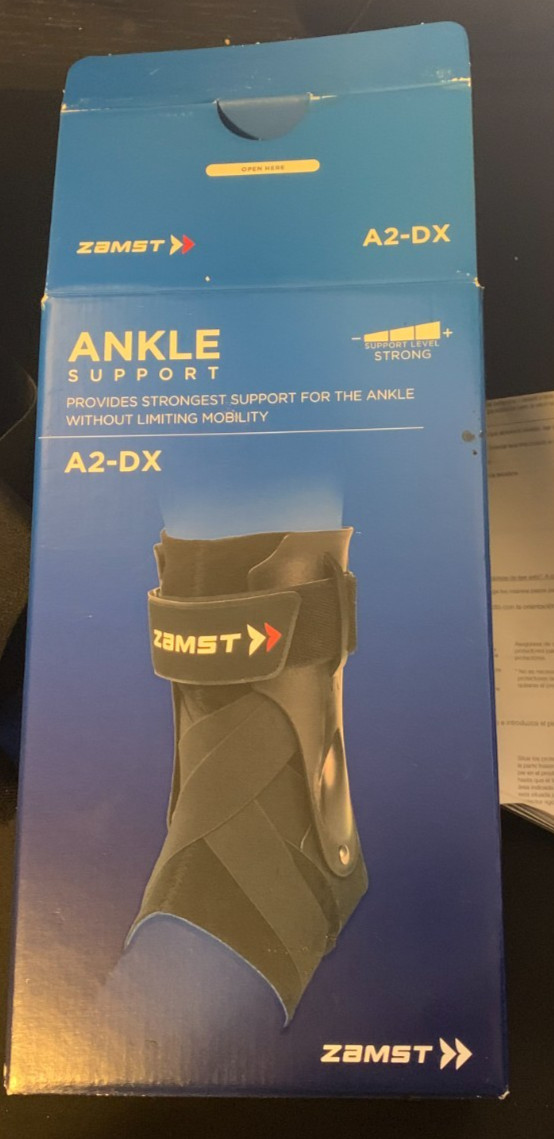 Zamst A2-DX Ankle Brace Large Right Foot Strong Support New Open Box