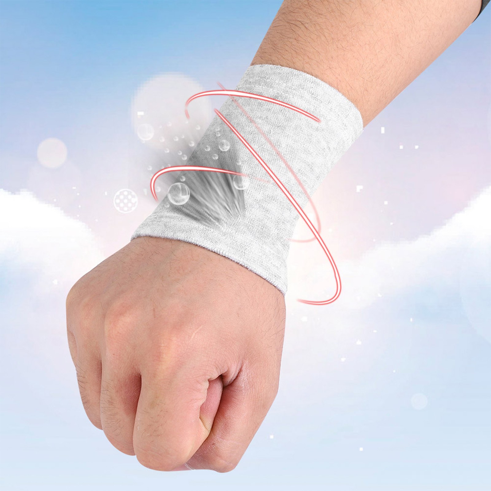 1 Pack Bamboo Charcoal Wrist Guards For Sport Gym Thermal Protection Premium