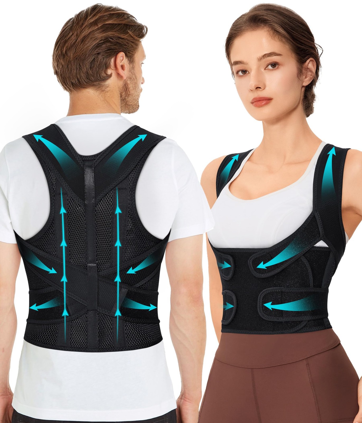 URSEXYLY Back Brace Posture Corrector for Women Breathable Small, Black