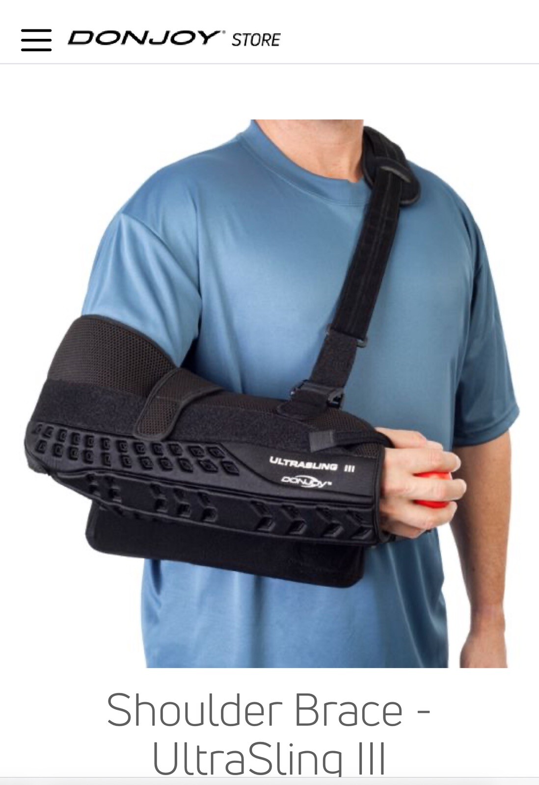DONJOY Ultrasling III AB Black XL 11-0450-5 Shoulder Immobilization