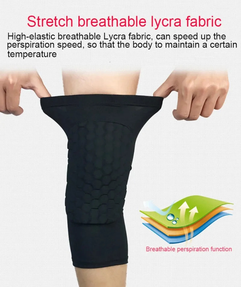 1PC Sports Knee Support Compression Brace, Adjustable Knee Pad for Volleyball, B