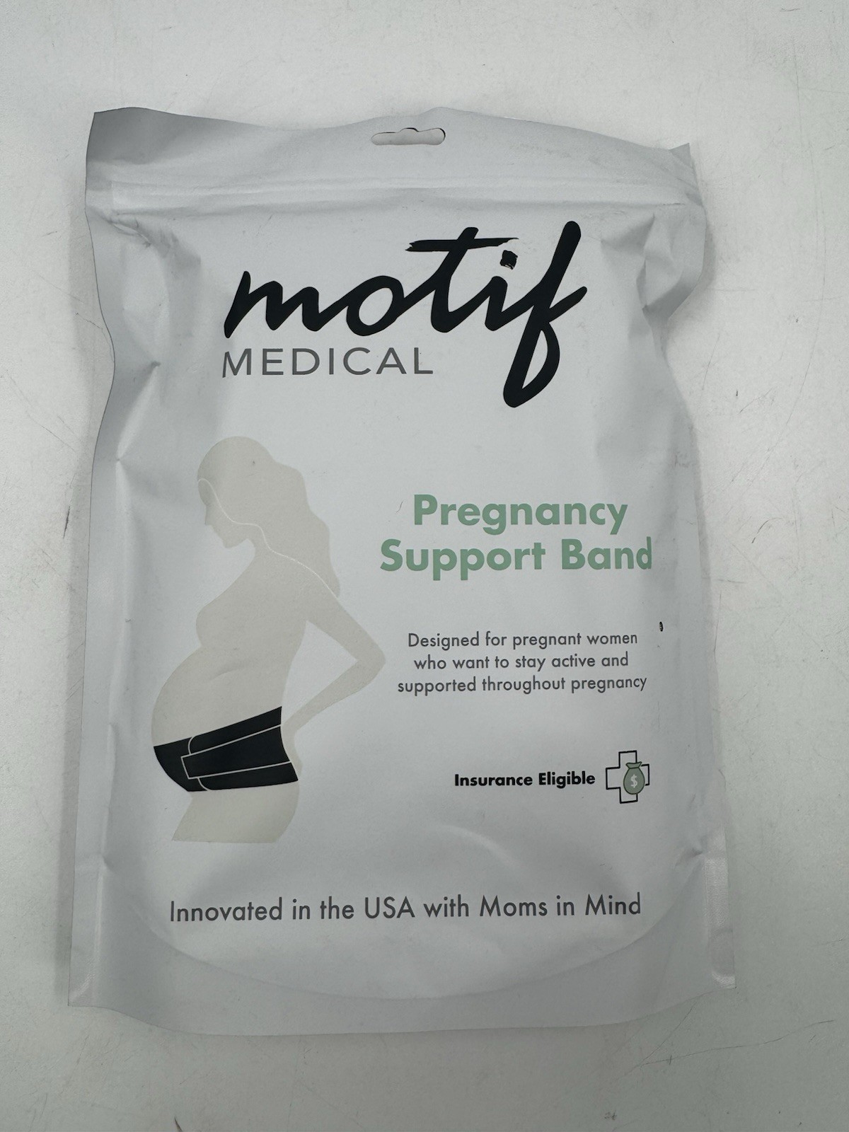 Motif Medical Pregnancy Support Band Size Large 14-18 White NEW Maternity