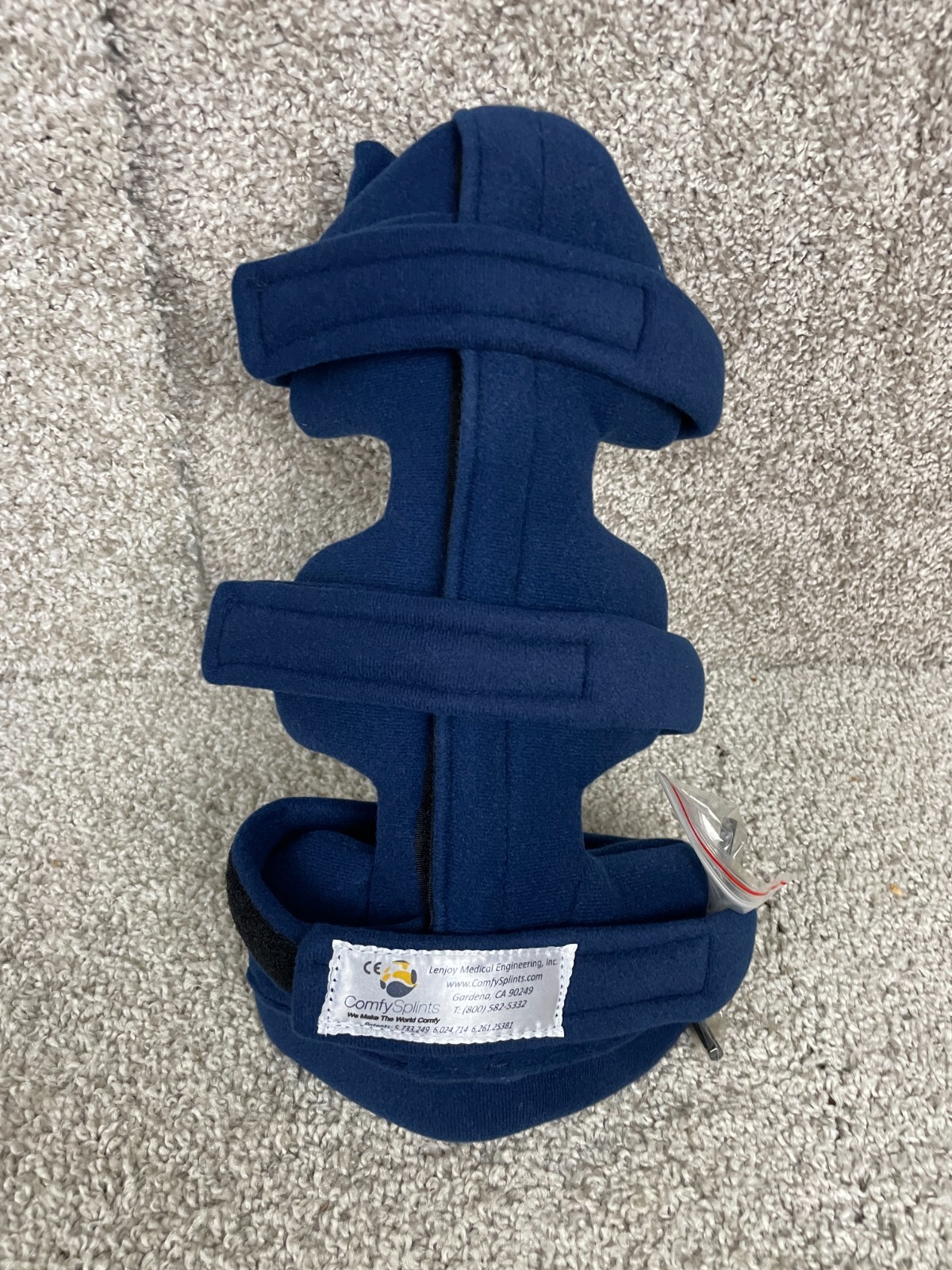 Comfy Splints Orthosis Adjustable Cone Rest Hands Strap w/ Finger Separator Blue