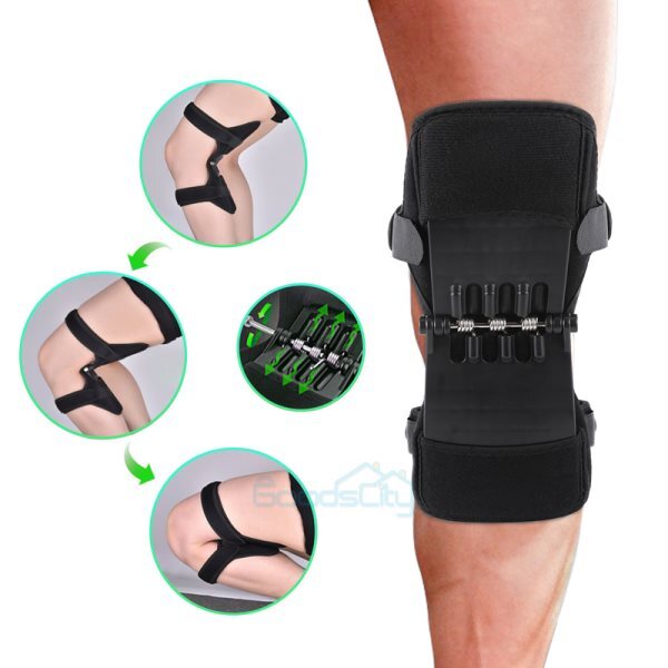 2PCS Spring Powered Knee Support Brace Sport Kneecap Joint Booster Protector Run
