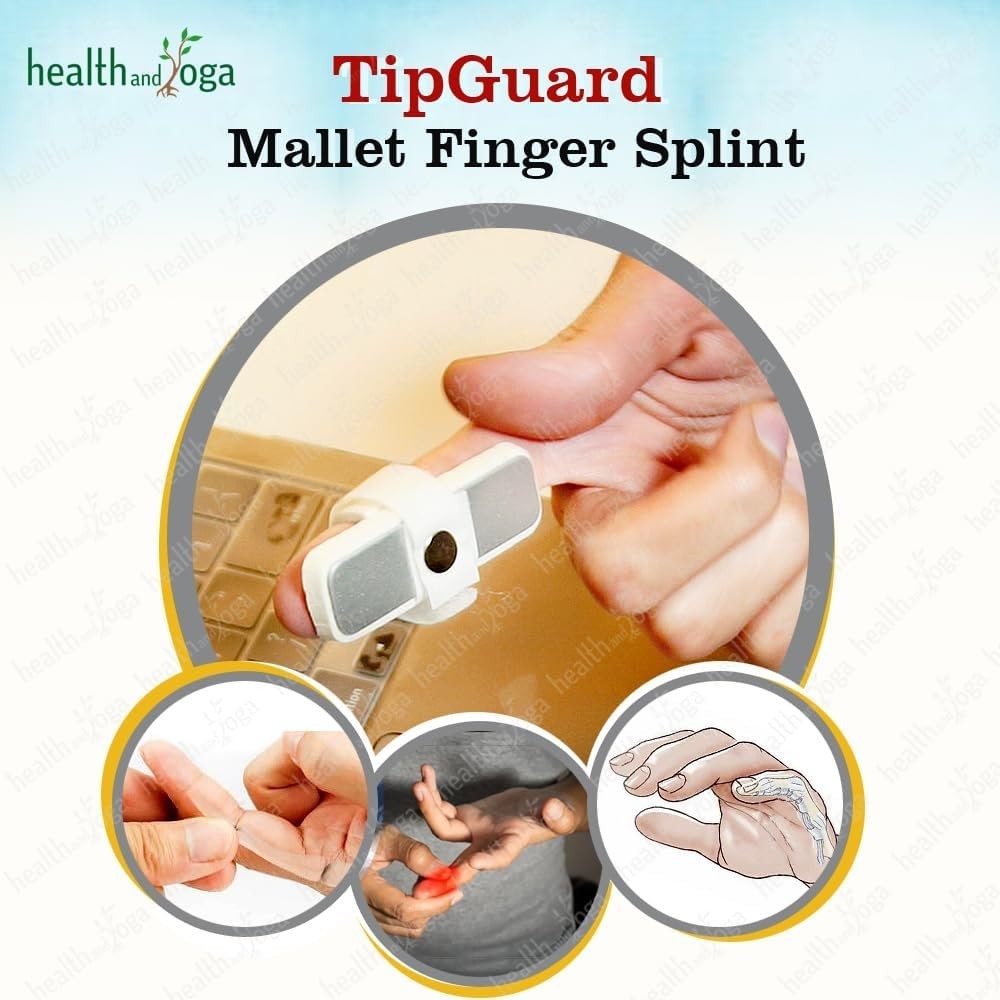 Healthandyoga™ Tipguard Bendable Finger Splint for Mallet Finger Deformity -Post