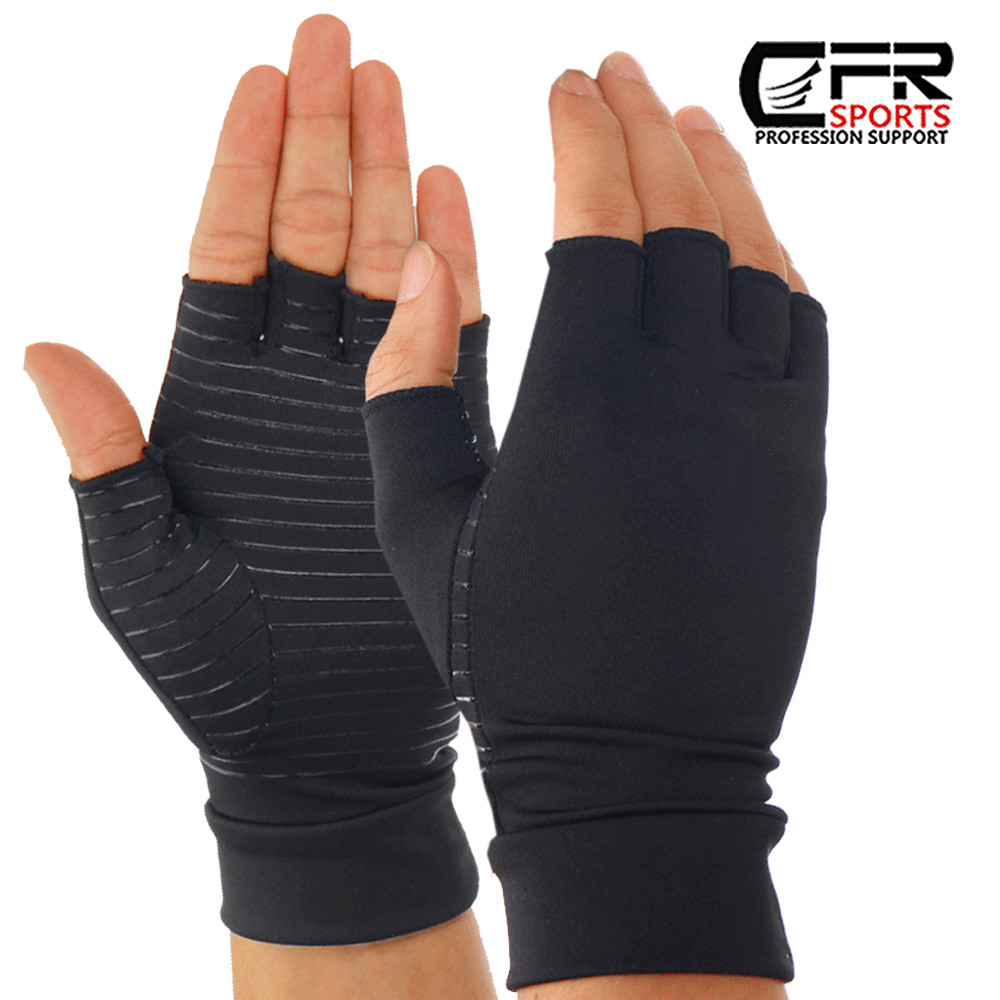 1 PAIR Copper Arthritis Compression Gloves Hand Support Joint Pain Relief CFR HG