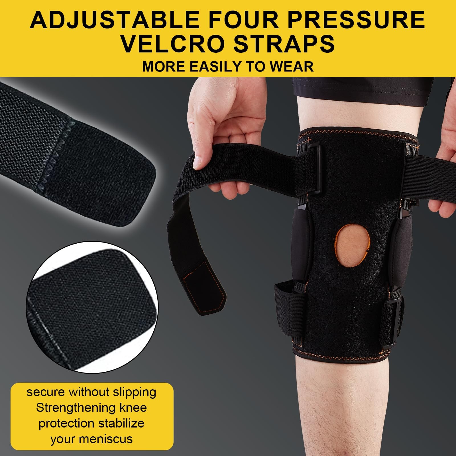 Adjustable Hinged Knee Brace Meniscus Tear Stable Support of The Decompression K