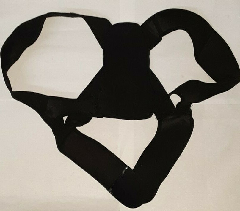 CARETRAS ADJUSTABLE UPPER BACK BRACE POSTURE CORRECTOR BLACK MEDIUM uns nip