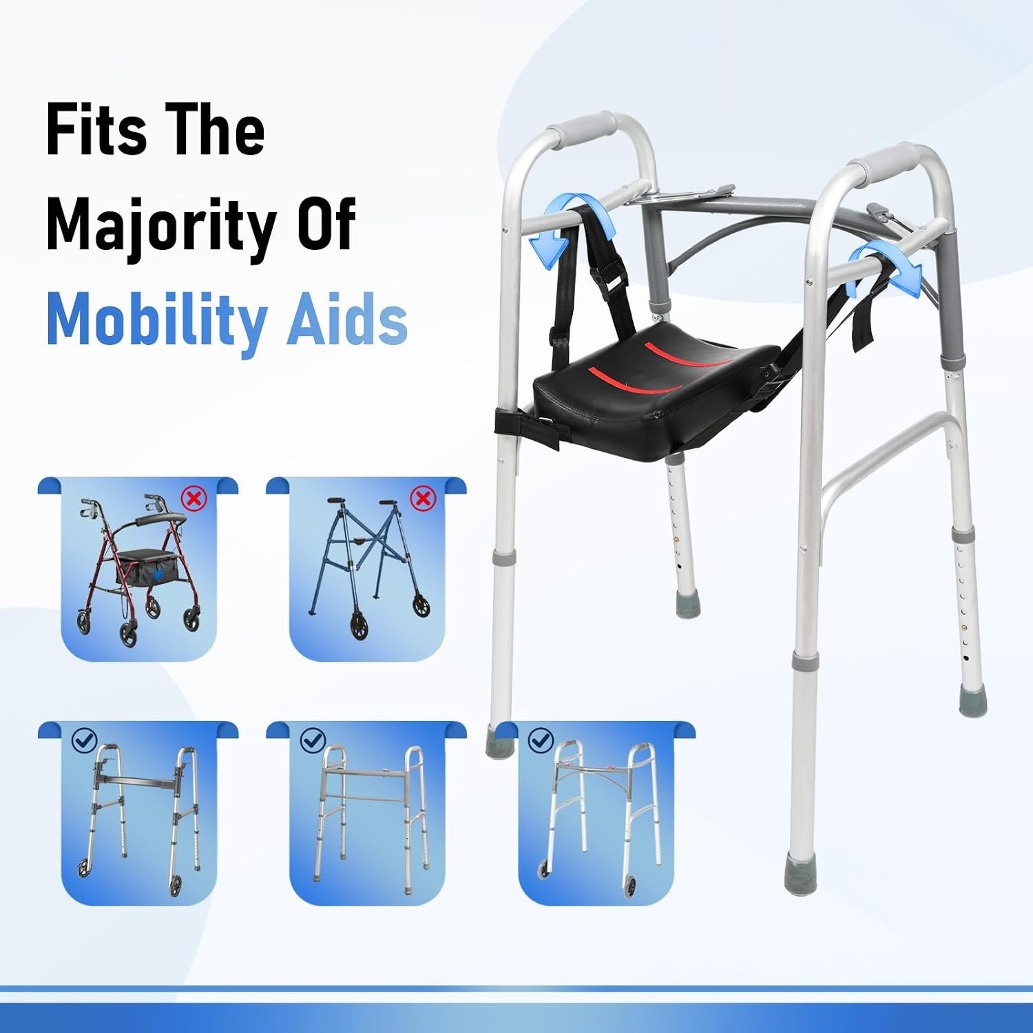 New Knee Sling for Walker Adjustable Cushioned Knee Support for Non Weight Beari