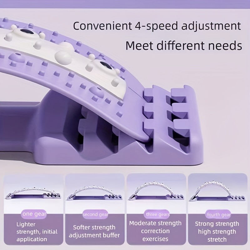 Four-Stage Adjustable Magnetic Back Stretcher And Posture Corrector – Ergonomic