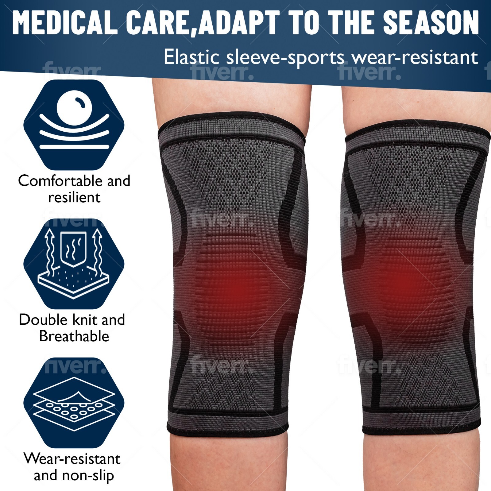 Modvel Knee Braces for Knee Pain Women & Men – 2 Pack Knee Brace for Knee Pain S