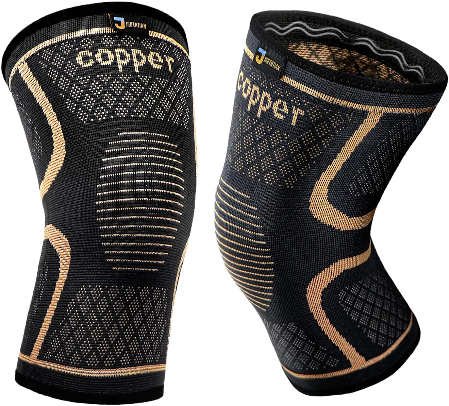 Copper Knee Braces for Men and Women (2 Pack) -Knee Supports Copper Compressi…