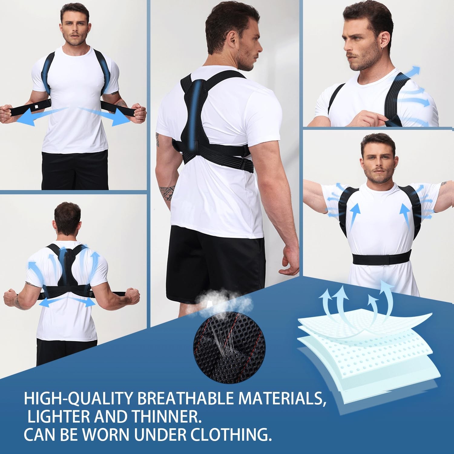 Adjustable Posture Corrector Back Brace Support For Spine Pain Relief Medium…