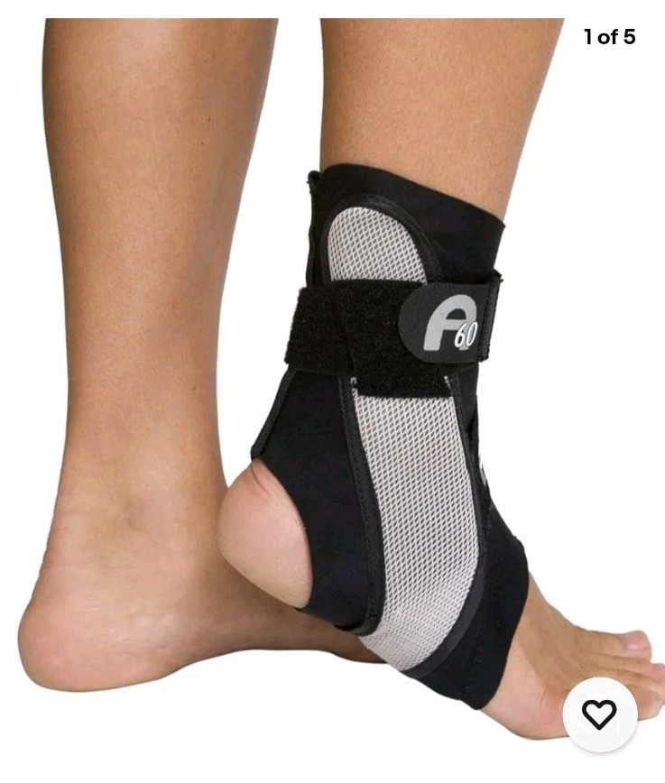 New Aircast A60 Ankle Support Brace Left Foot, Black Small Shoe Size: Men’S 4-7