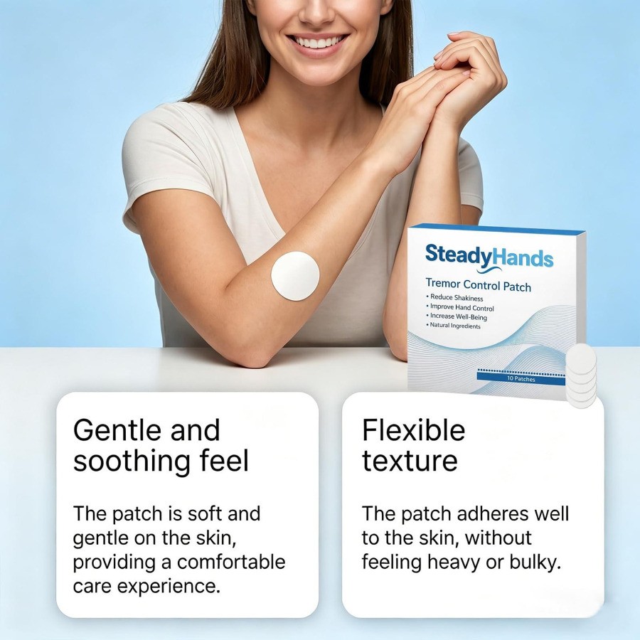 3X Steadyhands Tremor Control Patch, Steady Hands Control Patch- Hand Stabilizer