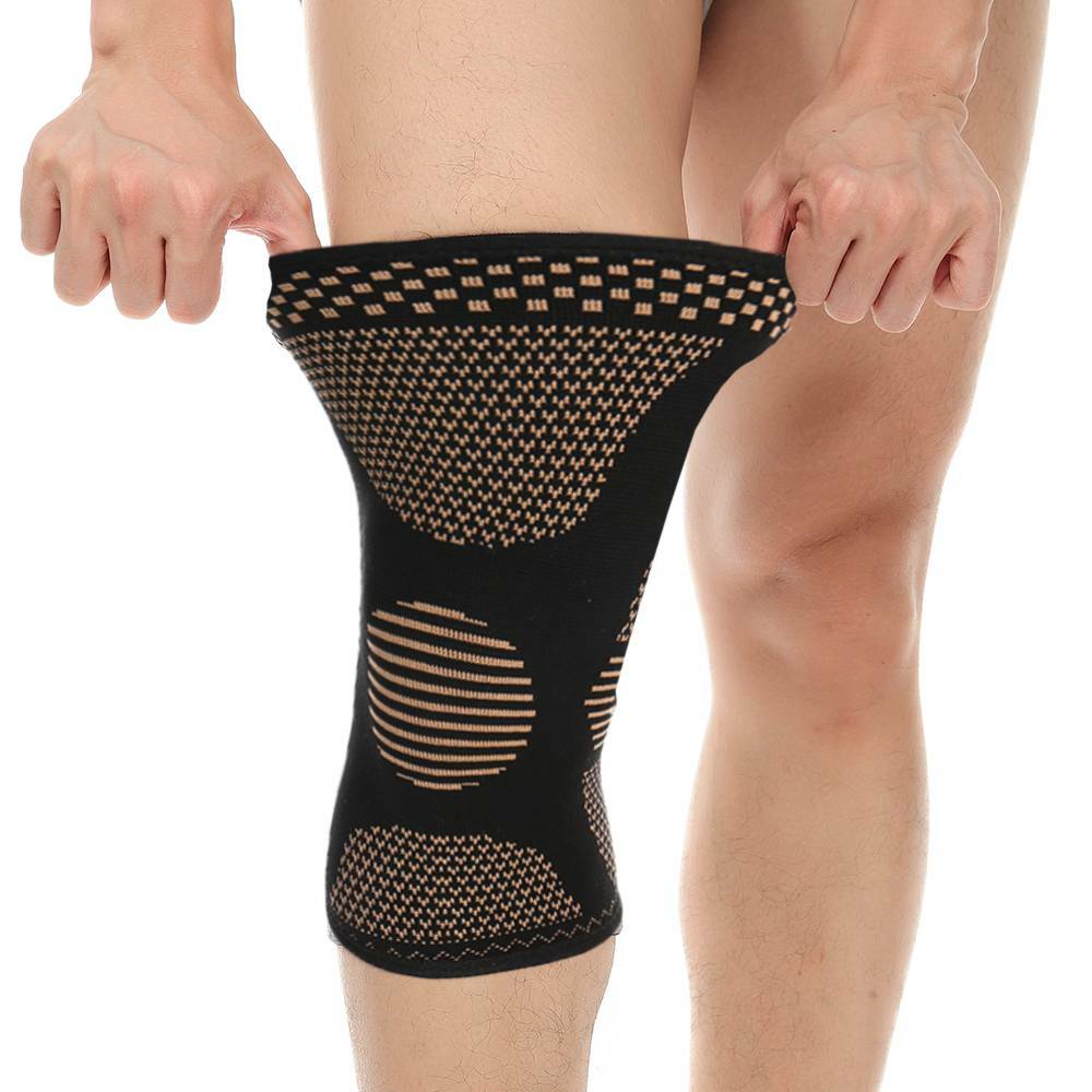 Knee Sleeves Compression Brace Support Sport Joint Injury Pain Arthritis Copper@