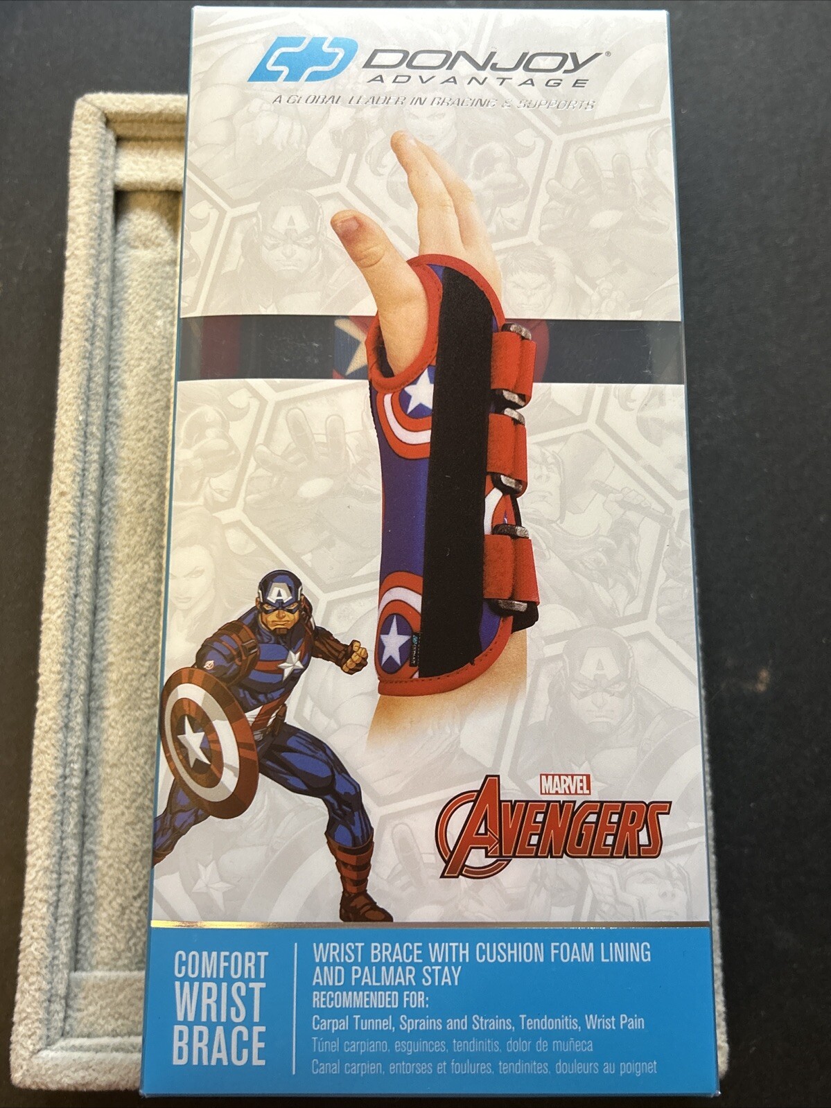 DonJoy Captain America Comfort Wrist Brace, Youth/Teen, Left