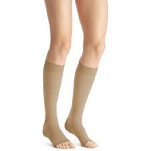 JOBST ULTRASHEER KNEE 30-40 OPEN TOE KNEE HIGH STOCKINGS 119754 NATURAL SMALL