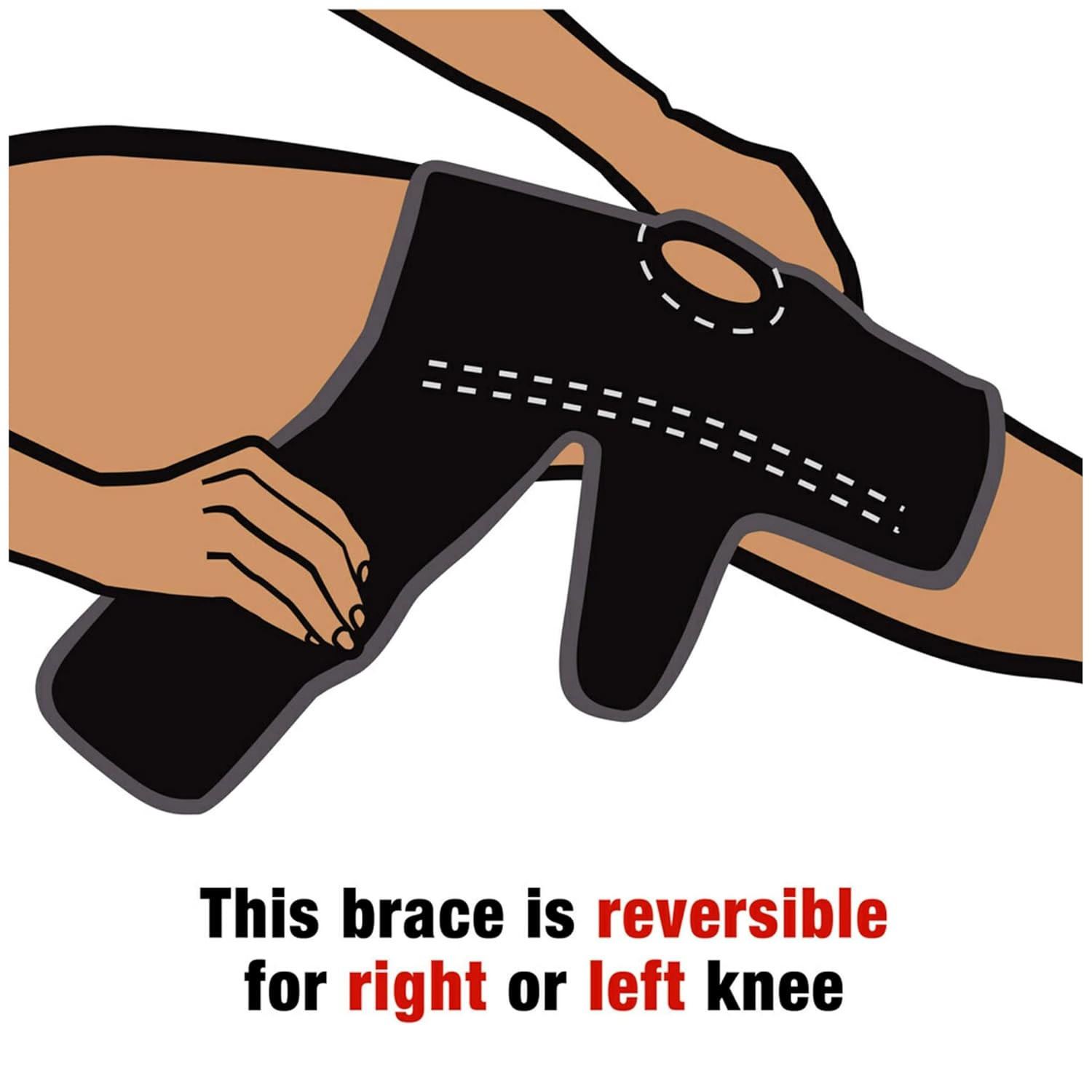 Adjustable Knee Brace with Side Stabilizers Provides Support & Compression