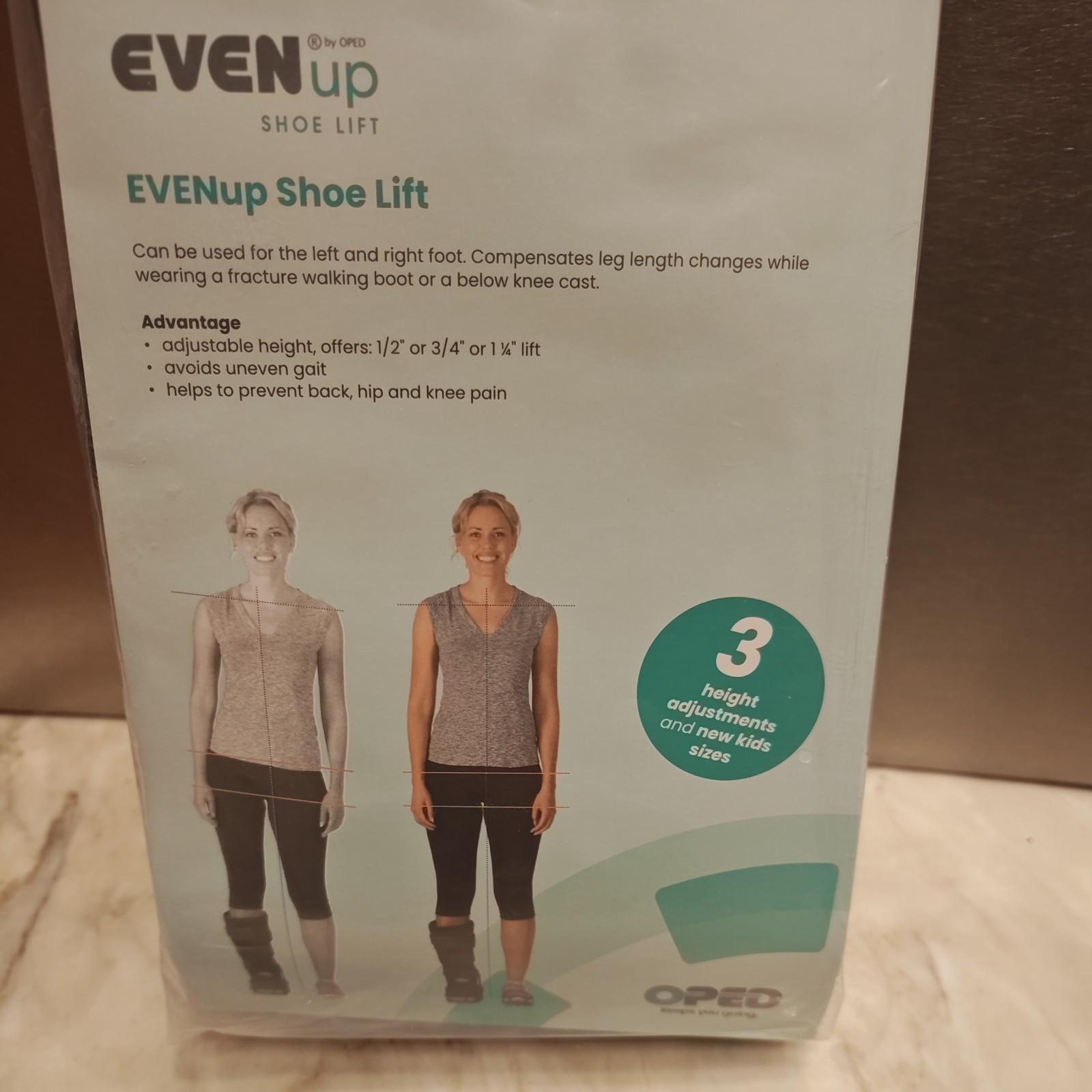 New EVENup Shoe Lift Height Balancer Size Large Men 11 – 13 Women 11.5 – 13.5