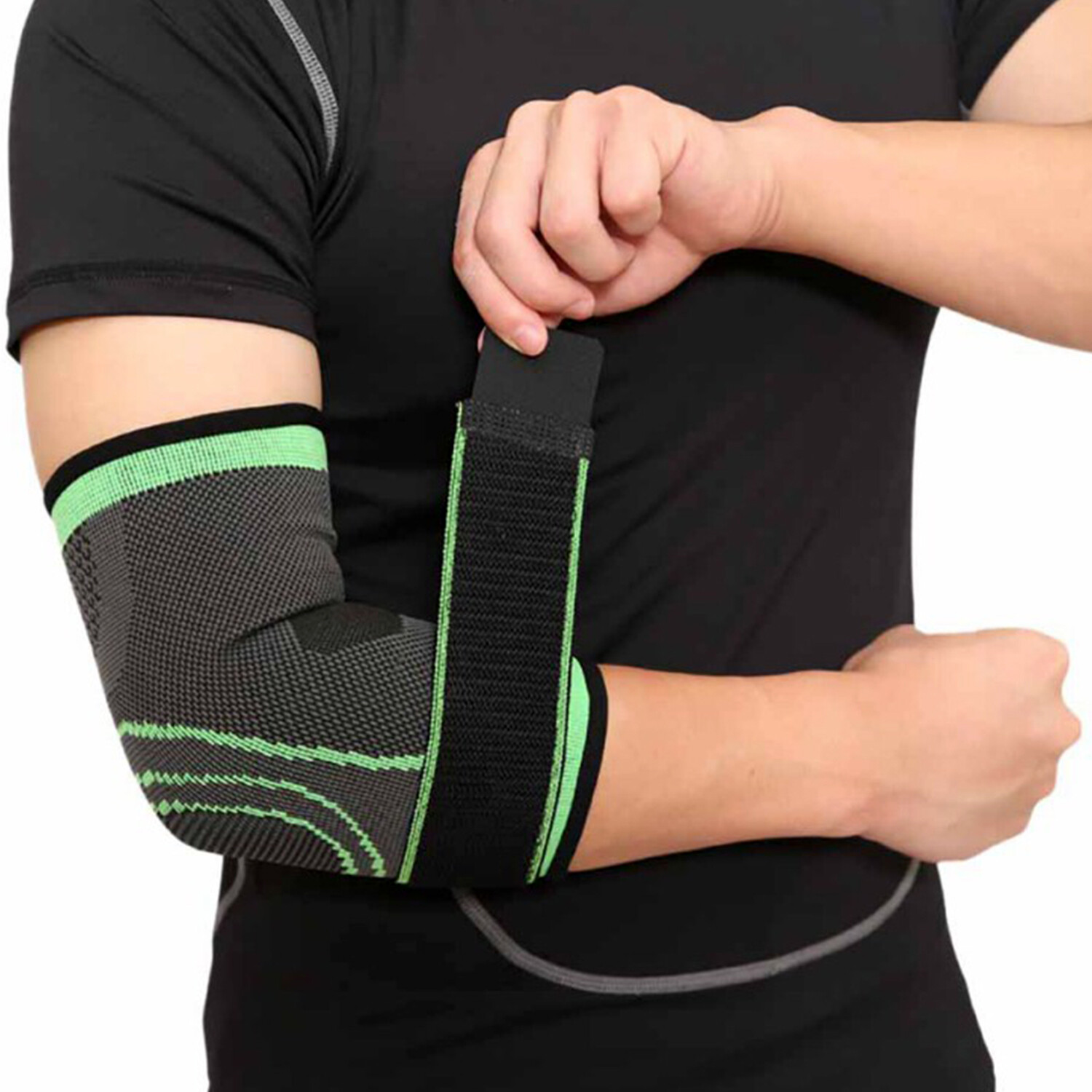 Elbow Support Sleeve Compression Brace Copper Tendinitis Sports Workout Strap US