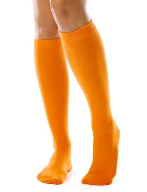 Women’s Knee High Socks Outdoor Sport Athletic Socks One Size 1 Pack Orange