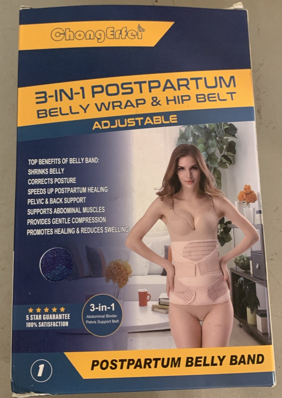 NEW ChongErfei 3 in 1 Postpartum Support Recovery Belly & Hip Wrap
