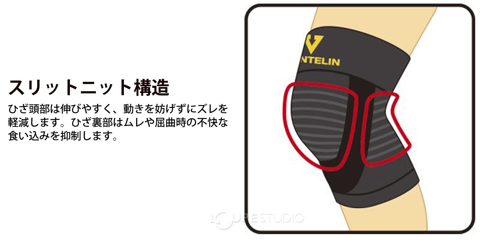 VANTELINE Knee Supporter,use both left and right,SIZE LL ・L・M・S , Made in Japan