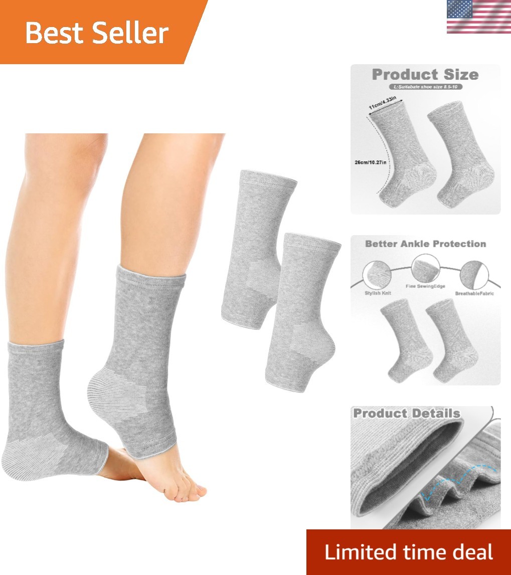 Durable Compress Foot Sleeves for Swelling Relief – 2 Pack for All-Day Comfort