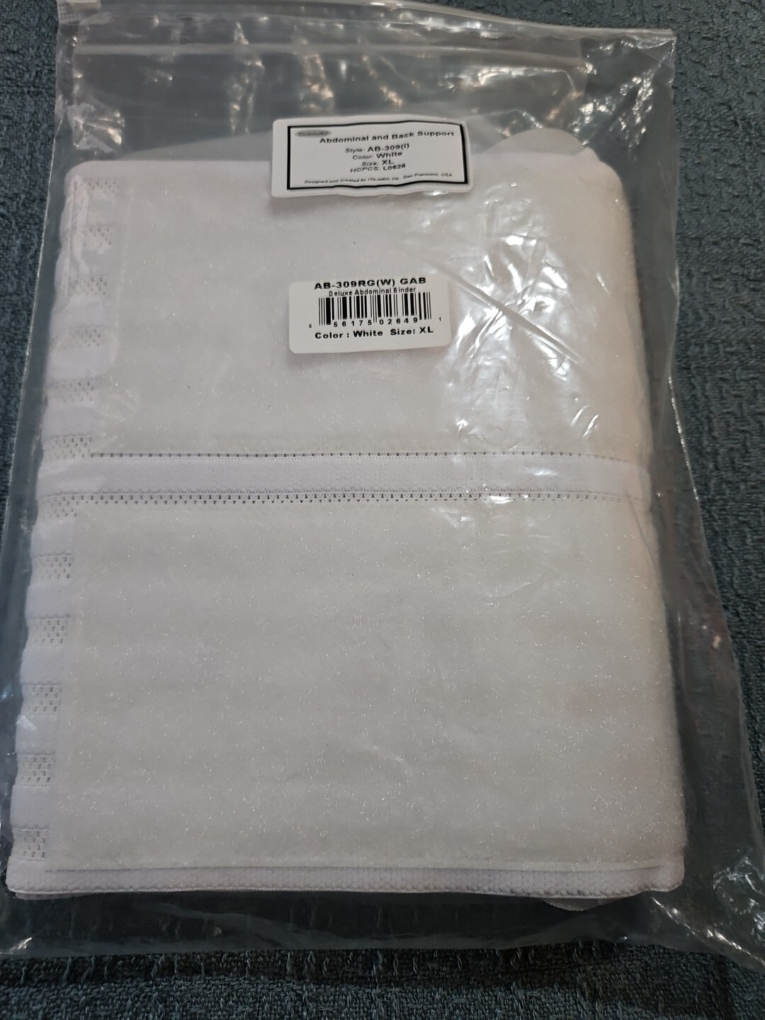 Abdominal/Back Support Binder White XL 46-55” Postpartum Back Pain Baby SLIM