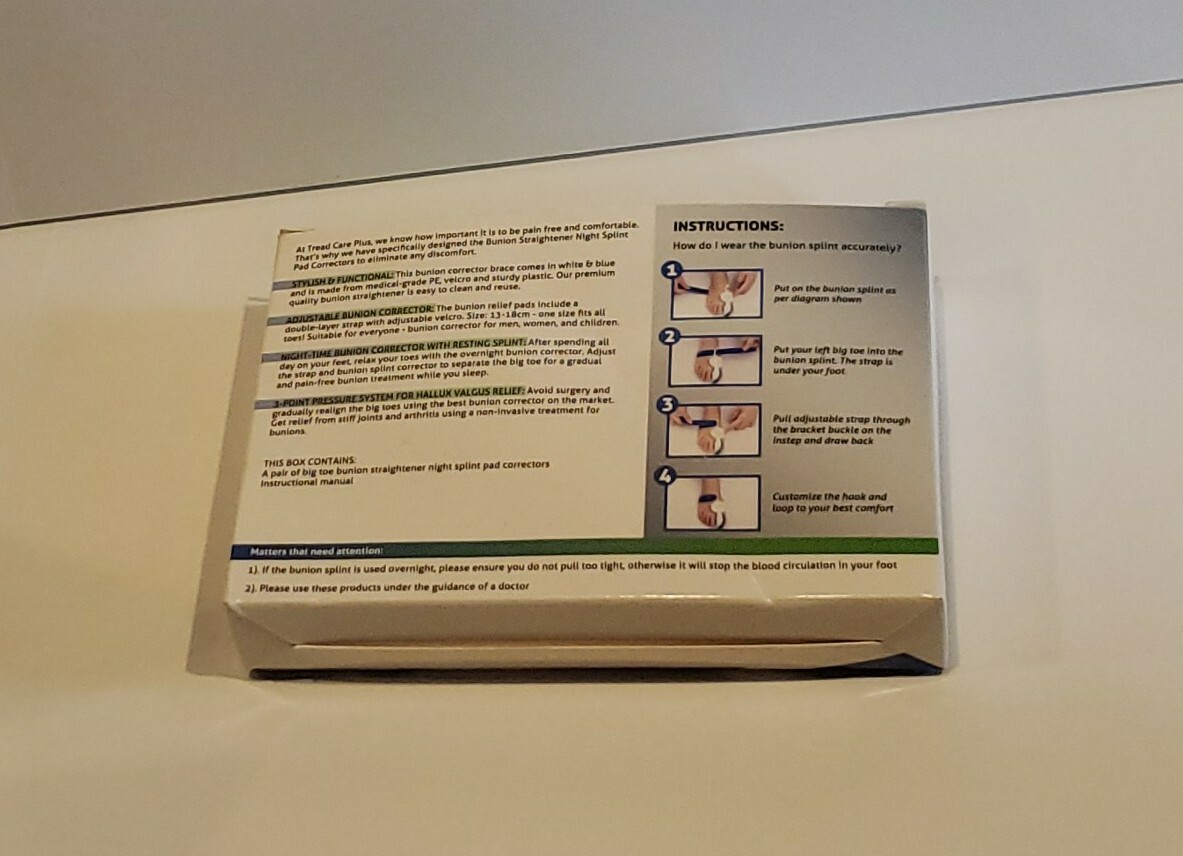 Treadcare plus bunion corrector pads customizable relieves pain fits comfortably