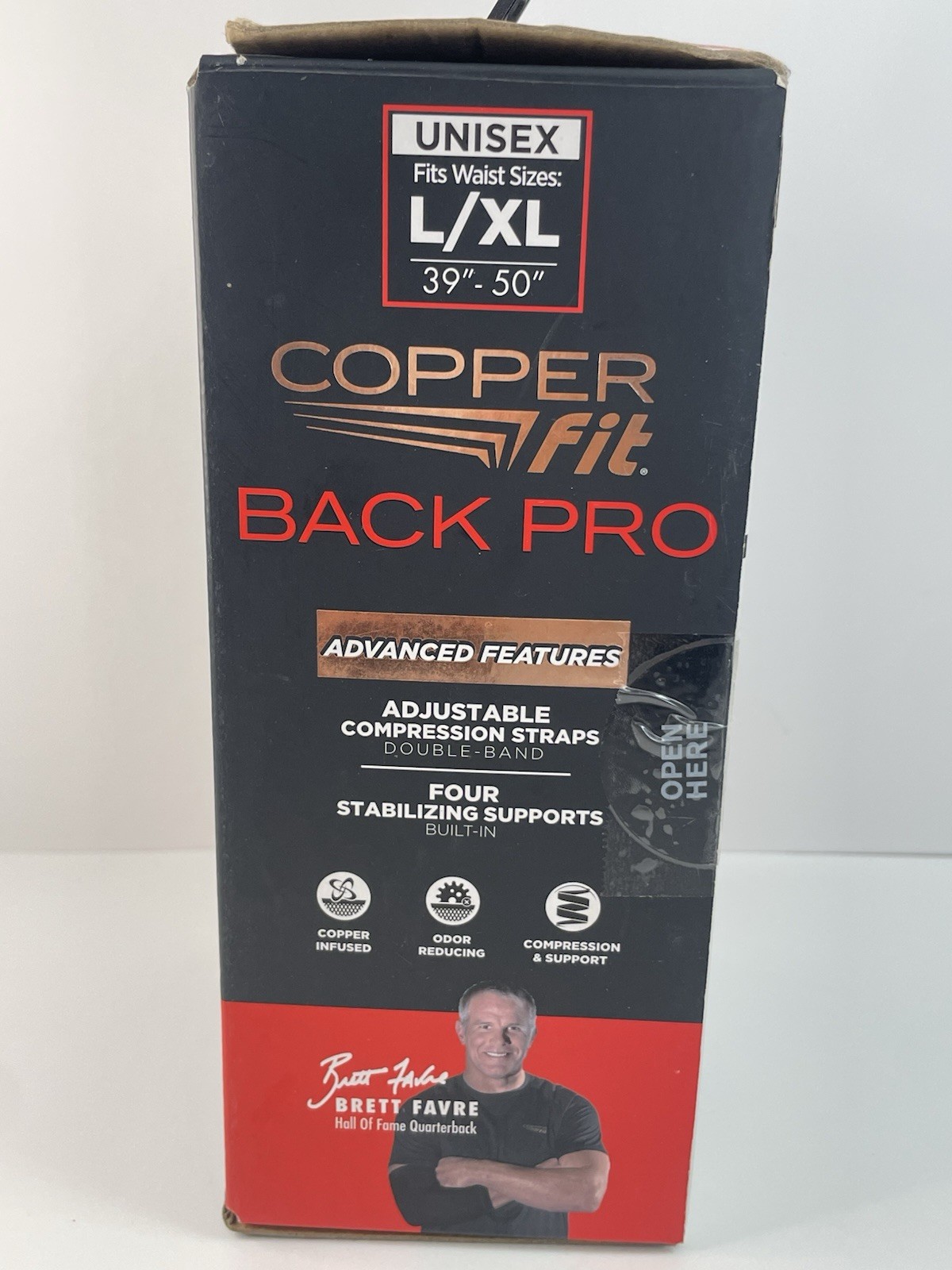 Back Belt Copper fit Back Pro Compression Support Adjustable Strap L/XL 39″- 50″