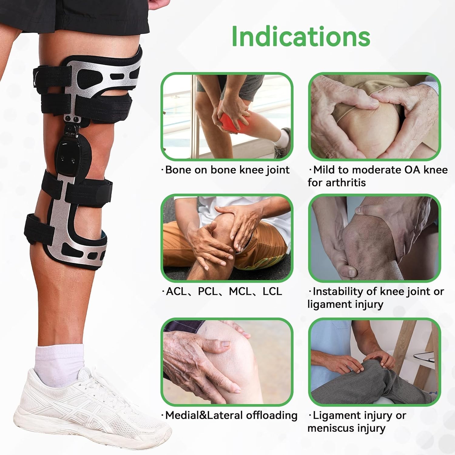 Orthomen OA Knee Brace, Knee Support Brace for Osteoarthritis (Small, Left)