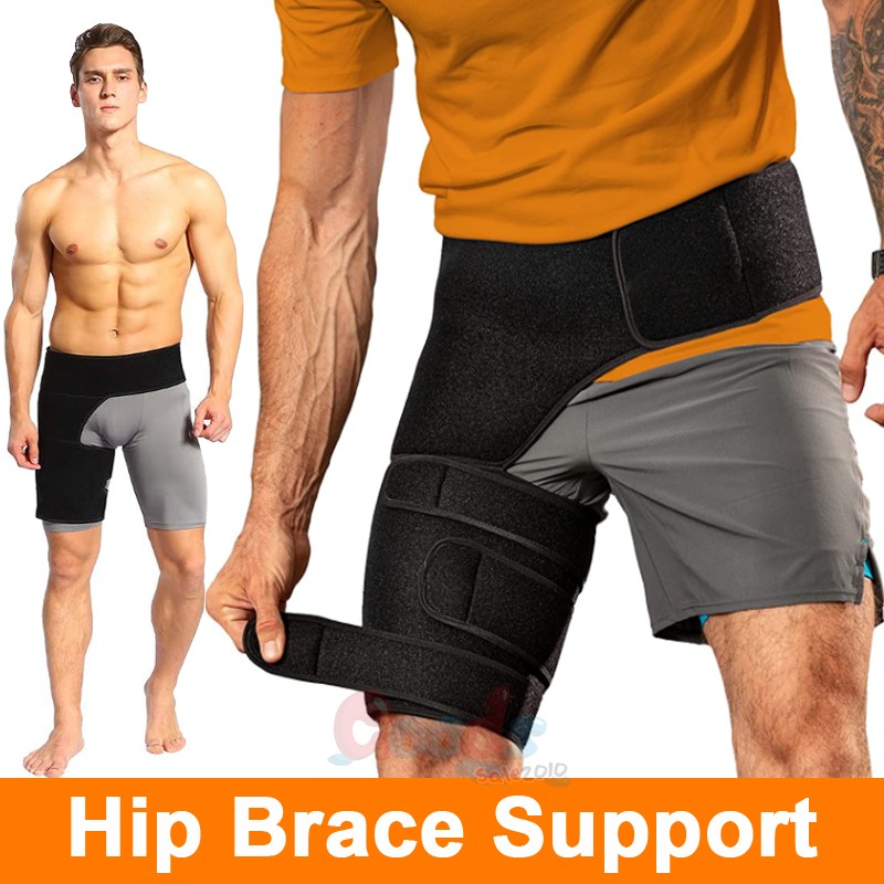 Adjustable Thigh Compression Sleeve Hip Brace for Groin Hamstring Pull LowerBack