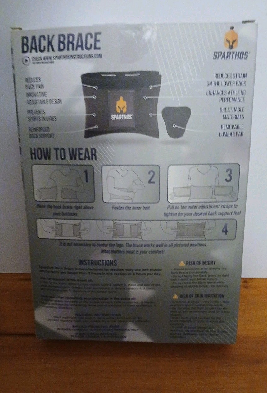 Sparthos SSBBR02 Back Brace – Size Small S