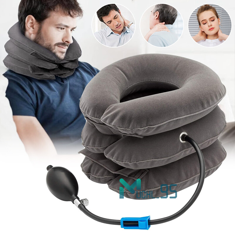 Cervical Neck Traction Device Inflatable & Adjustable Neck Stretcher Therapy