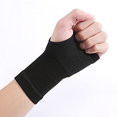 SVDpirit Compression Wrist Sleeves (1pc) for Carpal Tunnel and Large, Black