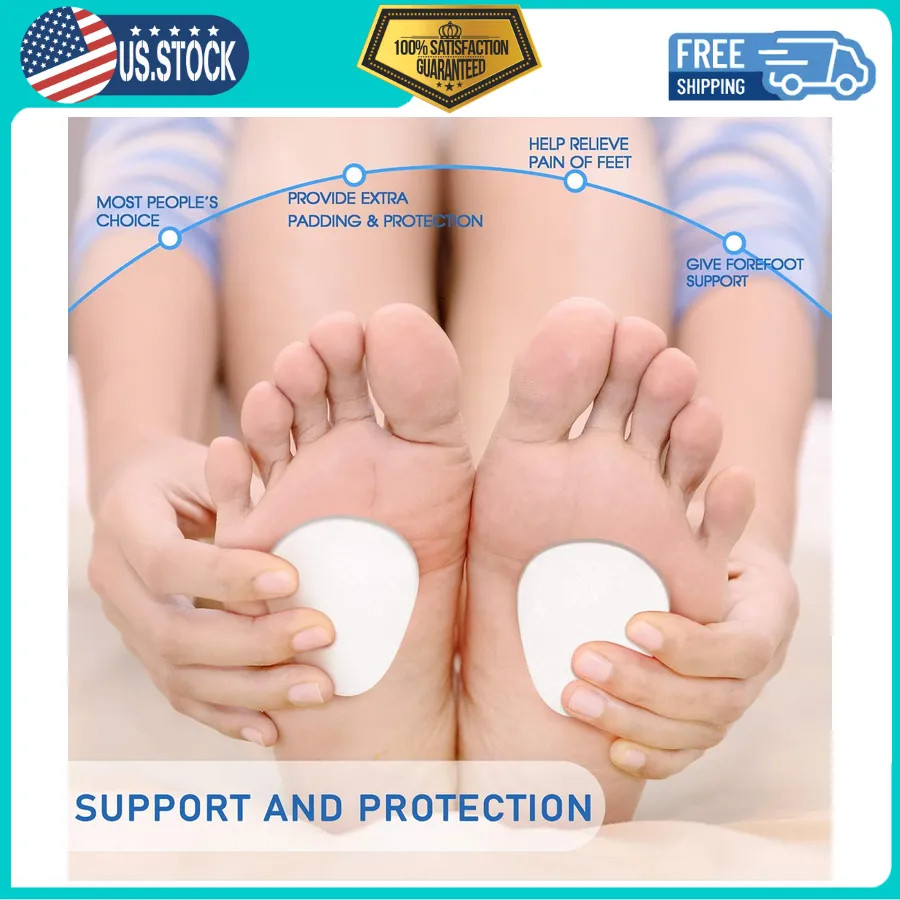 20 Pcs Metatarsal Felt Pads 1/4 Inch Thick Adhesive Ball of Foot Pain Relief