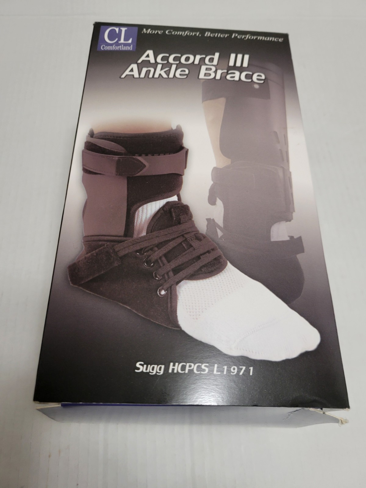 Comfortland Accord III Ankle Brace Stabilization Large Right Black CL-301-4-R