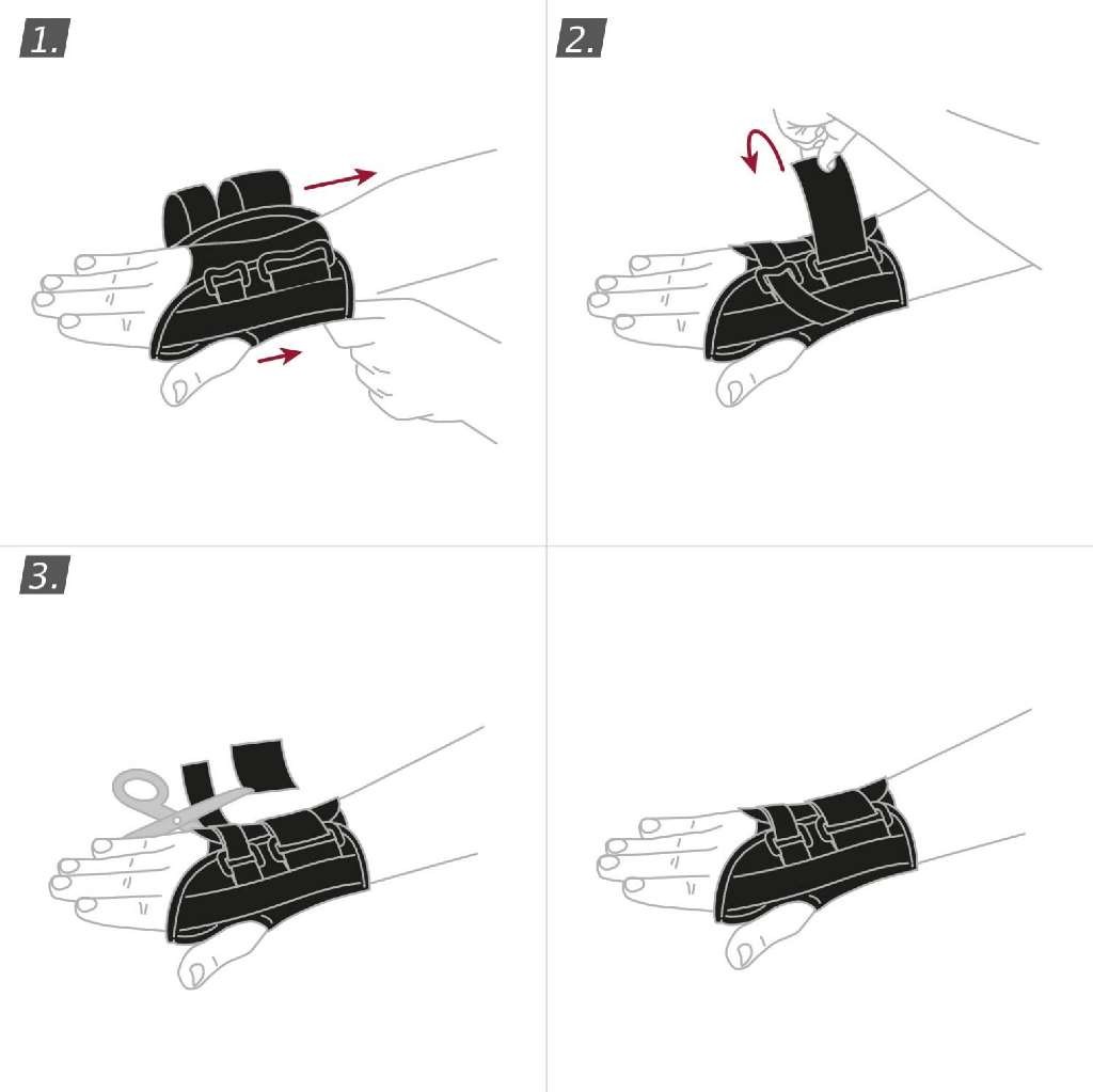 Actimove Professional Line Left Hand Wrist Splint 6 inch (Black) X-Large