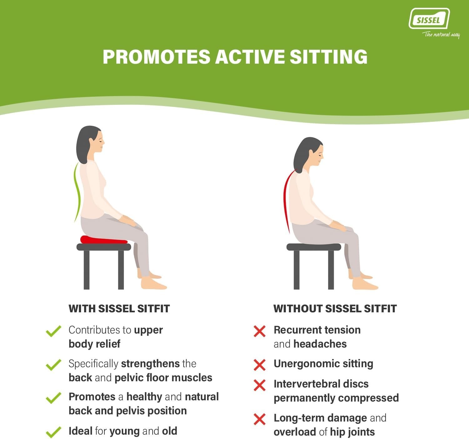 SITFIT 14in Red | Active Sitting & Training | Strengthens Back & Pelvic Floor…