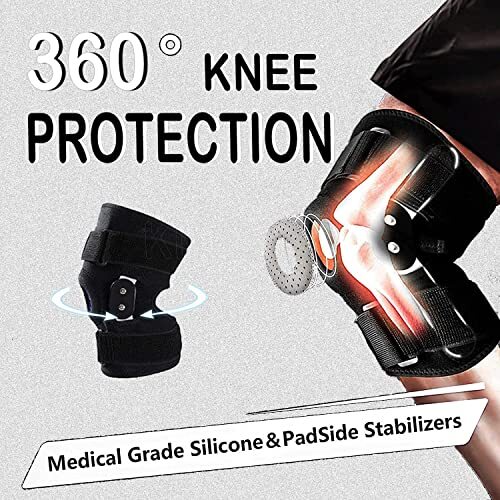 Hinged Knee Brace Knee Support Wrap for Sprains,ACL,MCL,Meniscus Tear, Arthritis