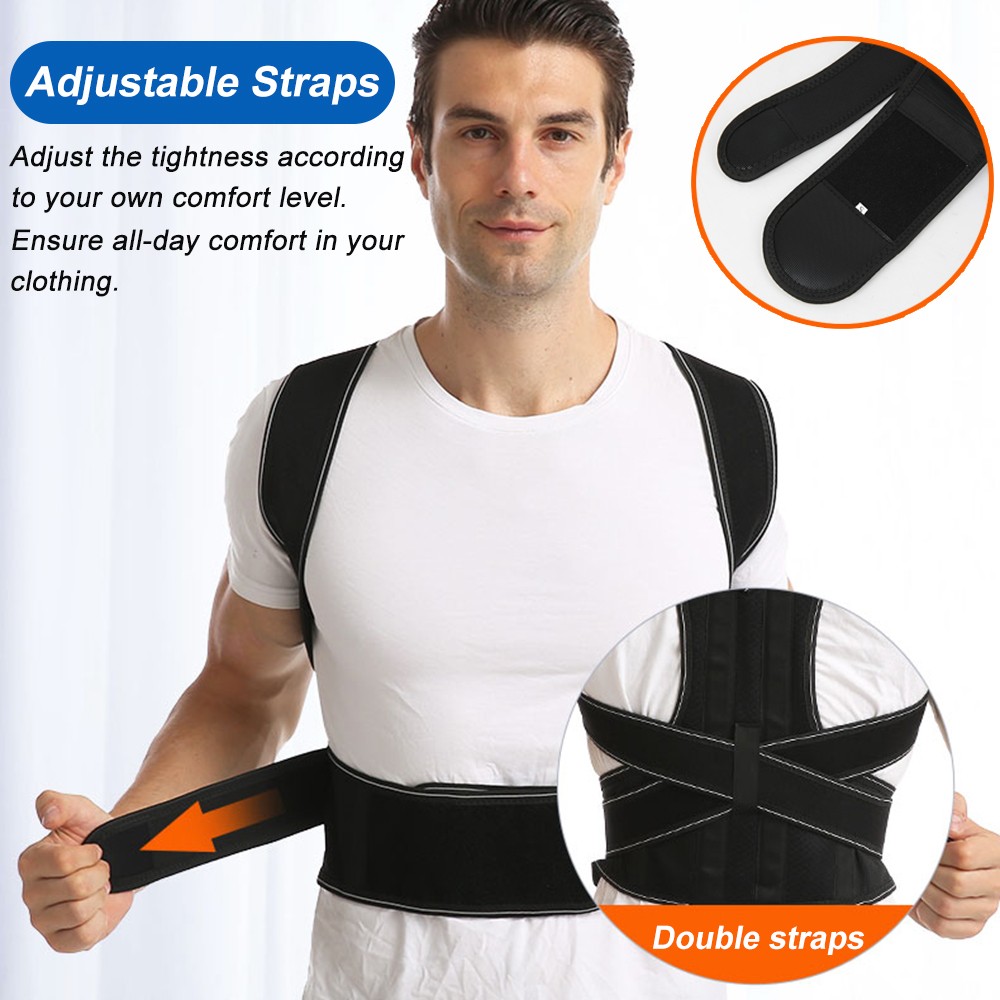Adjustable Lumbar Lower Back Support Belt Brace Posture Corrector Straightening