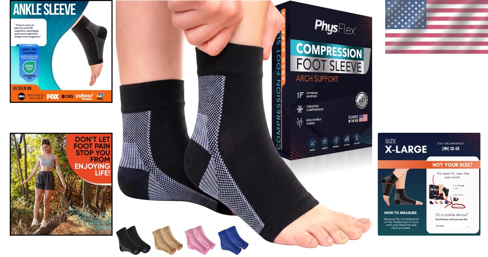 Durable Compression Socks with 20-30mmHg for Foot Swelling & Fatigue Relief